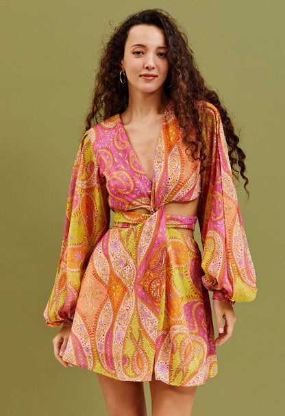 Mia - Paisley Chiffon Zomerjurk voor Vrouwen