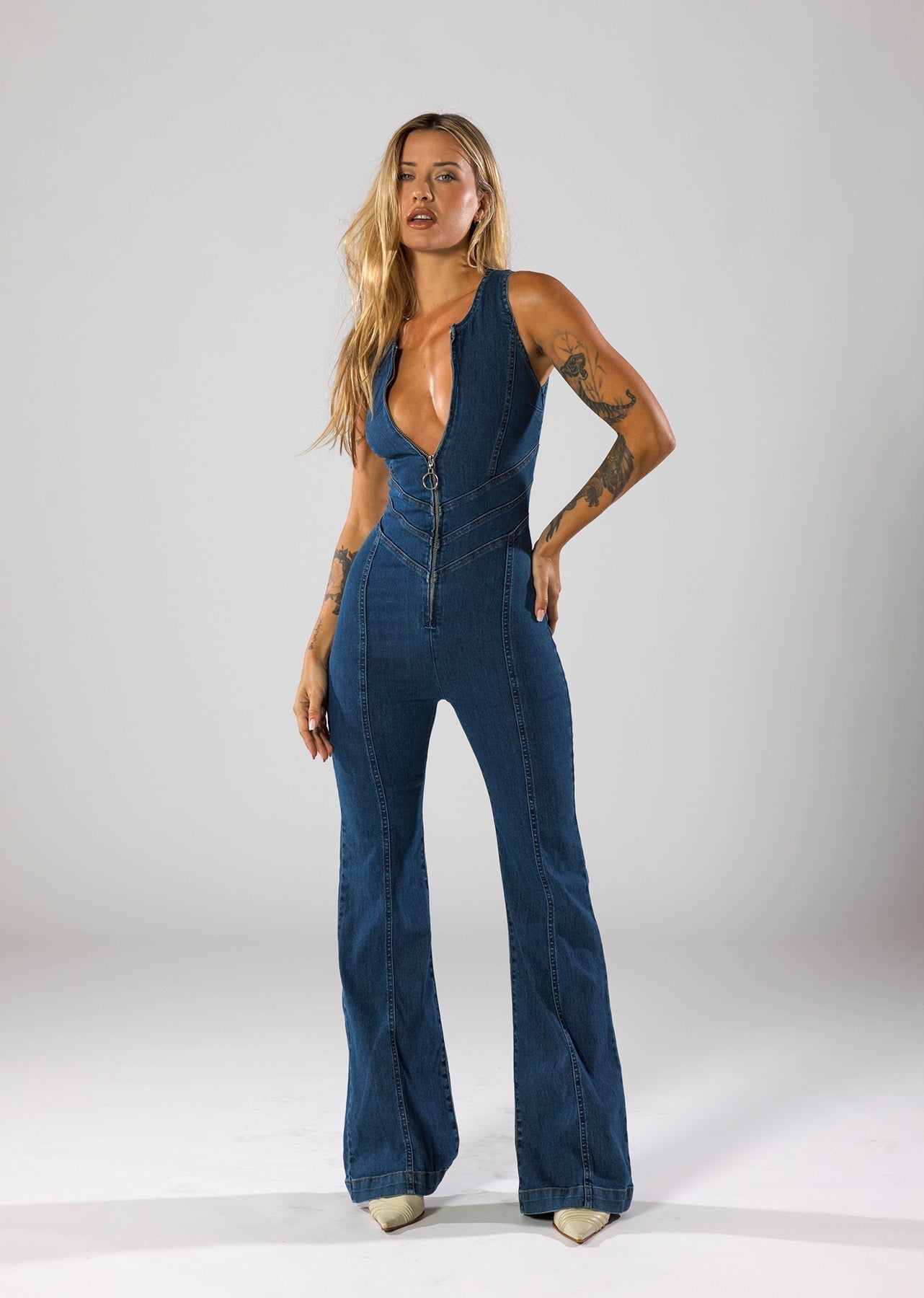 Roza | klassieke denim jumpsuit