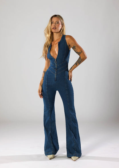 Roza | klassieke denim jumpsuit