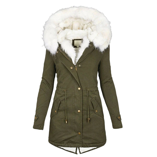 Hermina - Luxueus gevoerde winterjas voor dames