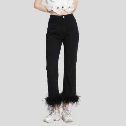 Vivienne Chic jeans met veren voor dames