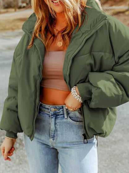 Warme jas met ritssluiting