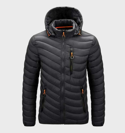 Blake - warme, slim-fit waterdichte winterjas met capuchon, zakken en ritssluiting