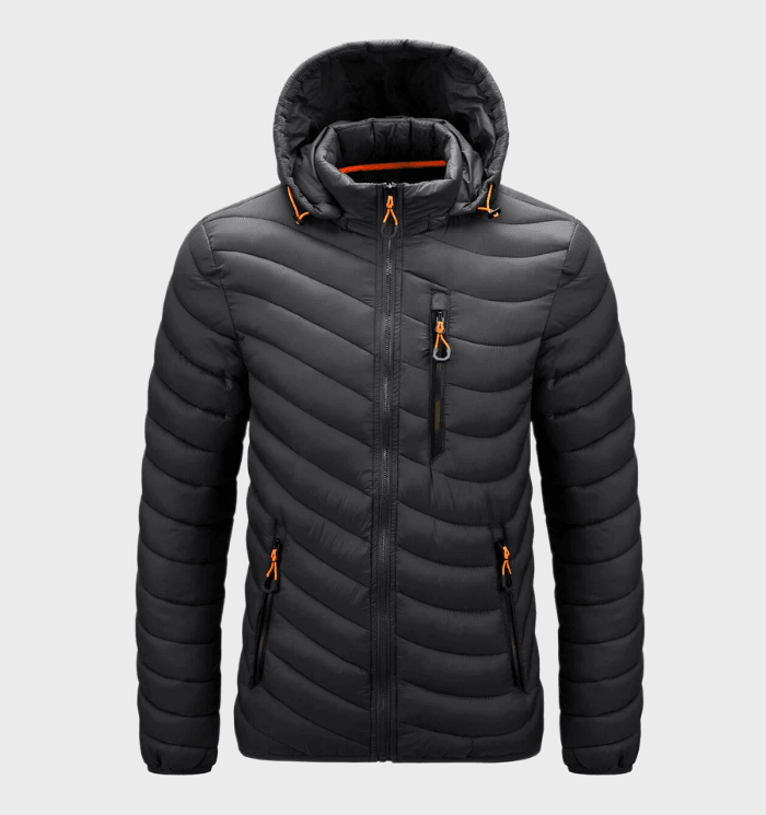 Blake - warme, slim-fit waterdichte winterjas met capuchon, zakken en ritssluiting