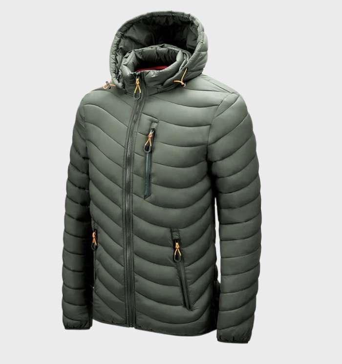 Blake - warme, slim-fit waterdichte winterjas met capuchon, zakken en ritssluiting