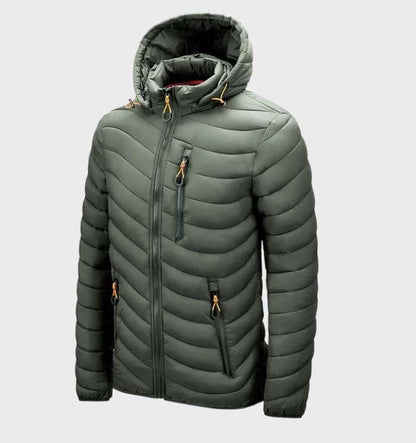Blake - warme, slim-fit waterdichte winterjas met capuchon, zakken en ritssluiting