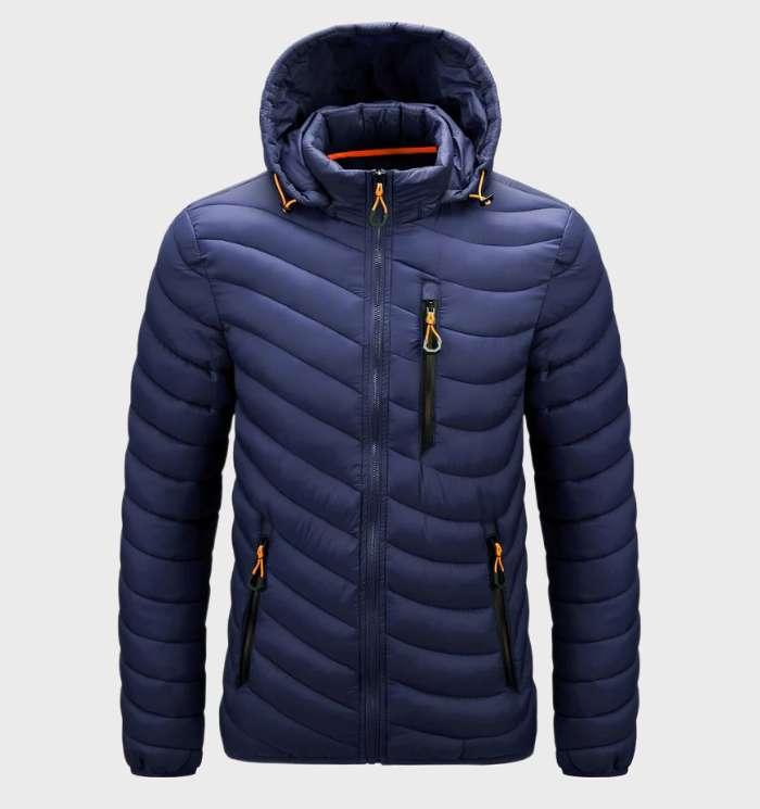 Blake - warme, slim-fit waterdichte winterjas met capuchon, zakken en ritssluiting