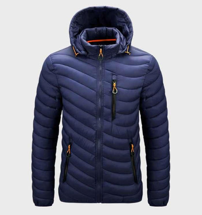 Blake - warme, slim-fit waterdichte winterjas met capuchon, zakken en ritssluiting