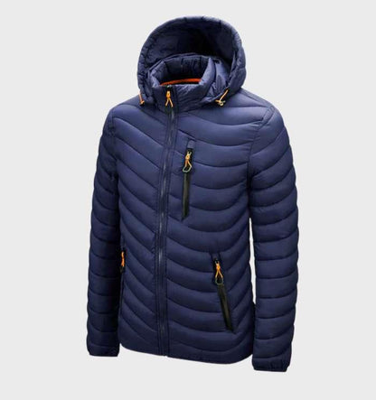 Blake - warme, slim-fit waterdichte winterjas met capuchon, zakken en ritssluiting