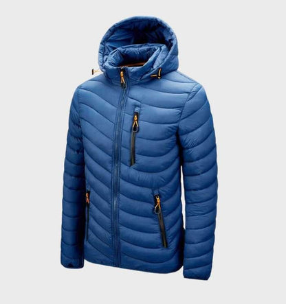 Blake - warme, slim-fit waterdichte winterjas met capuchon, zakken en ritssluiting