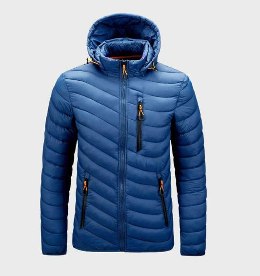 Blake - warme, slim-fit waterdichte winterjas met capuchon, zakken en ritssluiting