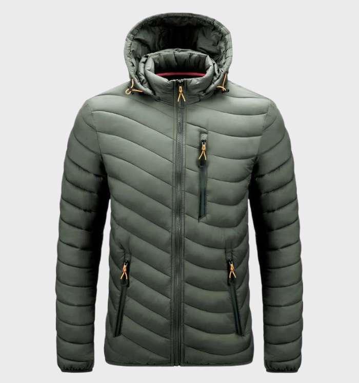 Blake - warme, slim-fit waterdichte winterjas met capuchon, zakken en ritssluiting