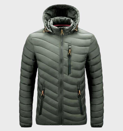 Blake - warme, slim-fit waterdichte winterjas met capuchon, zakken en ritssluiting