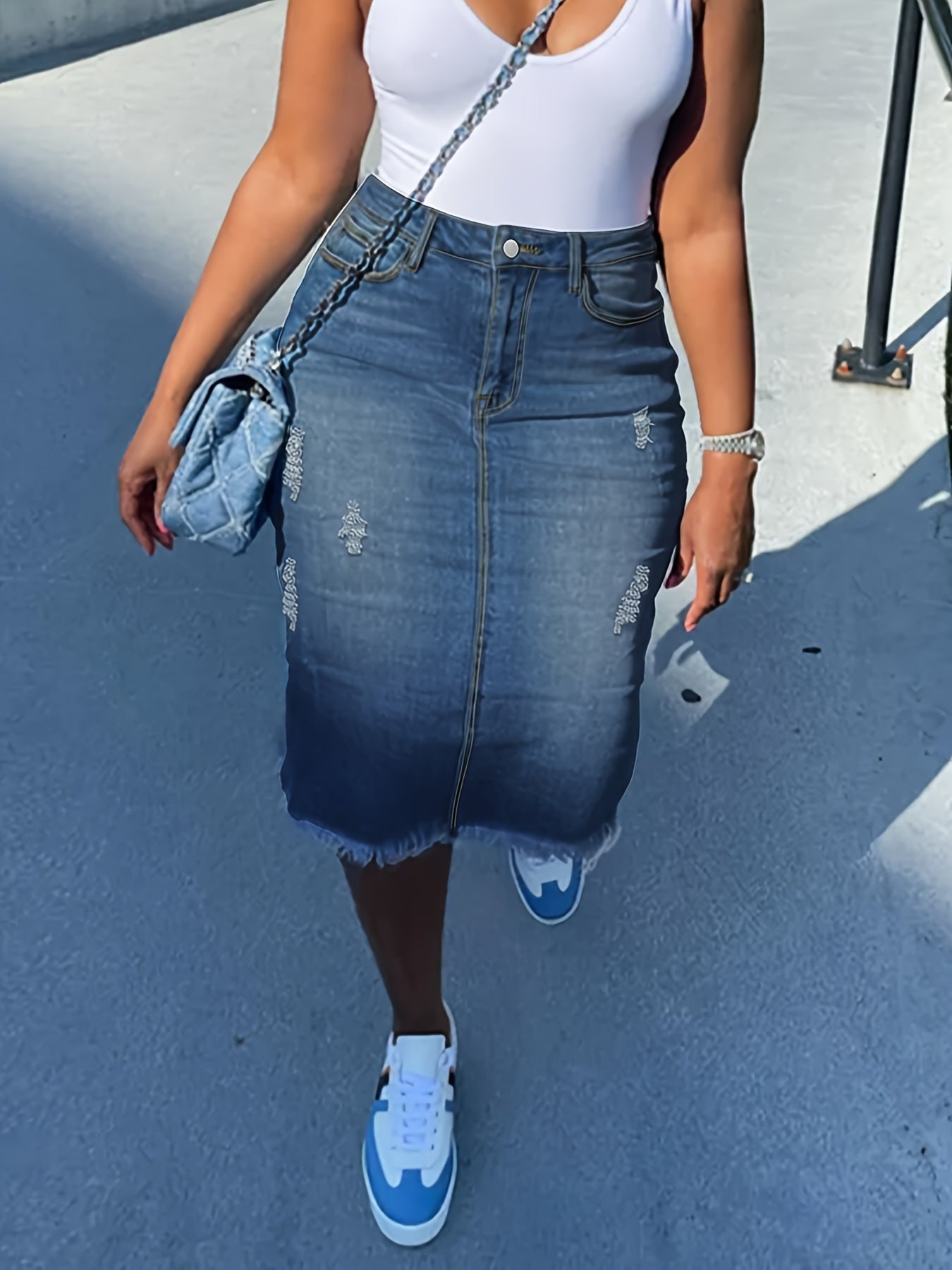 Blauwe Denim Rok - Lily