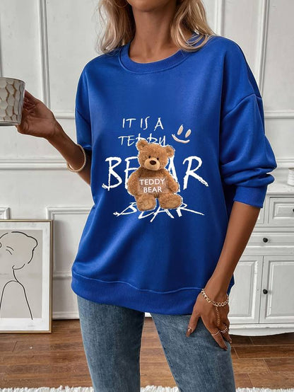 Cute teddyprint trui