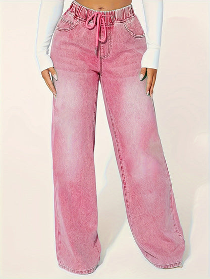 Blauwe Baggy Jeans met koord - Sophia