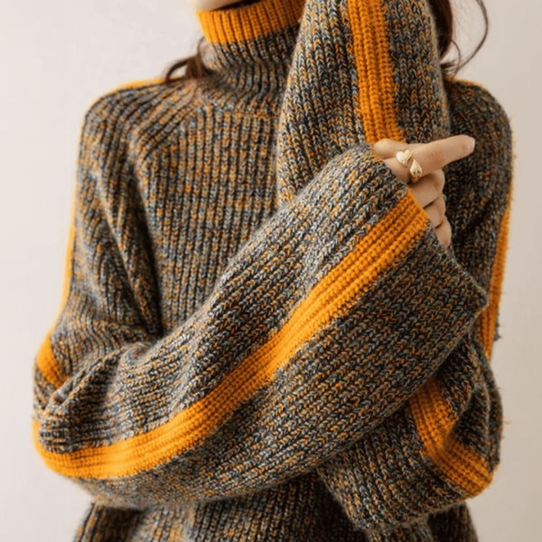 Chiara - Gemarmerde Gebreide Coltrui