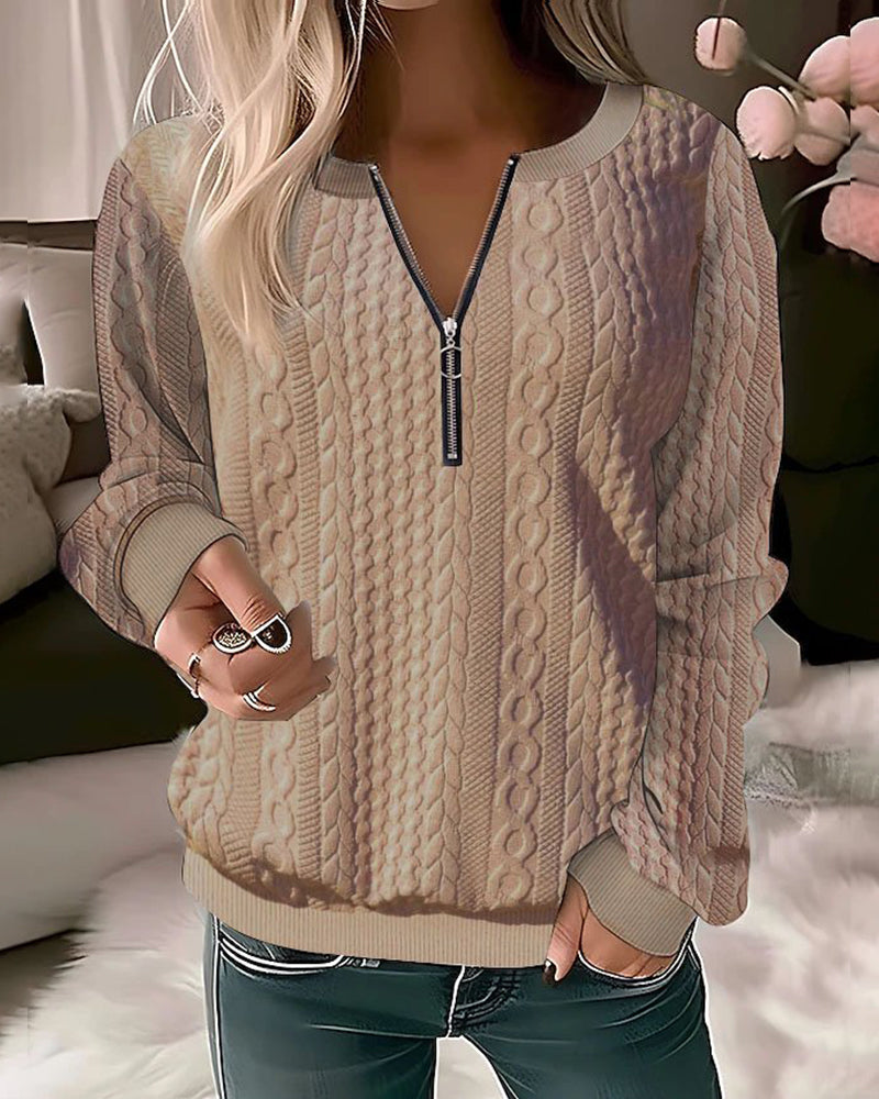 Aleida - Stijlvolle Pullover met Ritssluiting