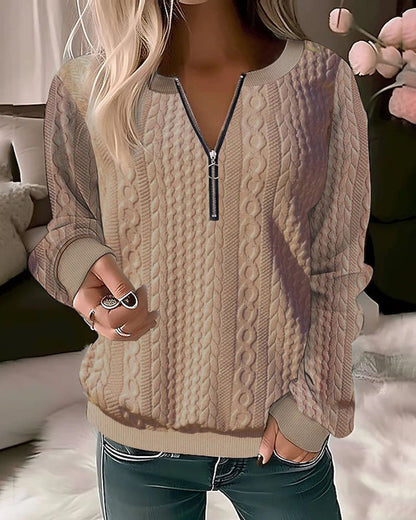 Aleida - Stijlvolle Pullover met Ritssluiting