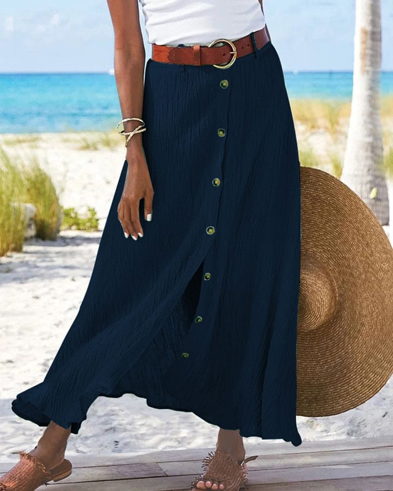 Lotte Lange rok in effen kleur