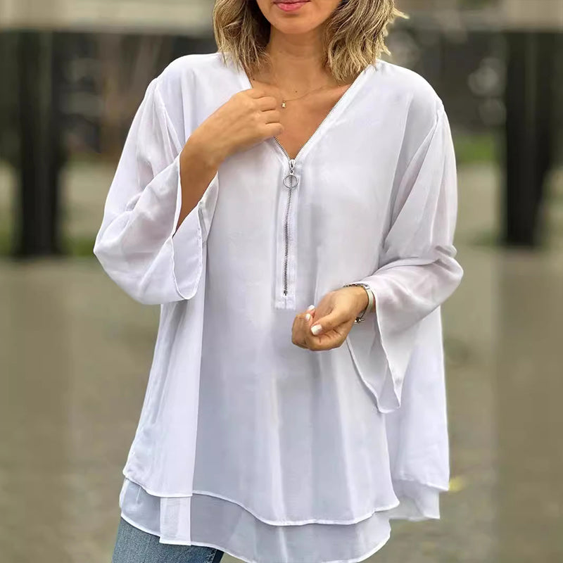 Romy | blouse met rits