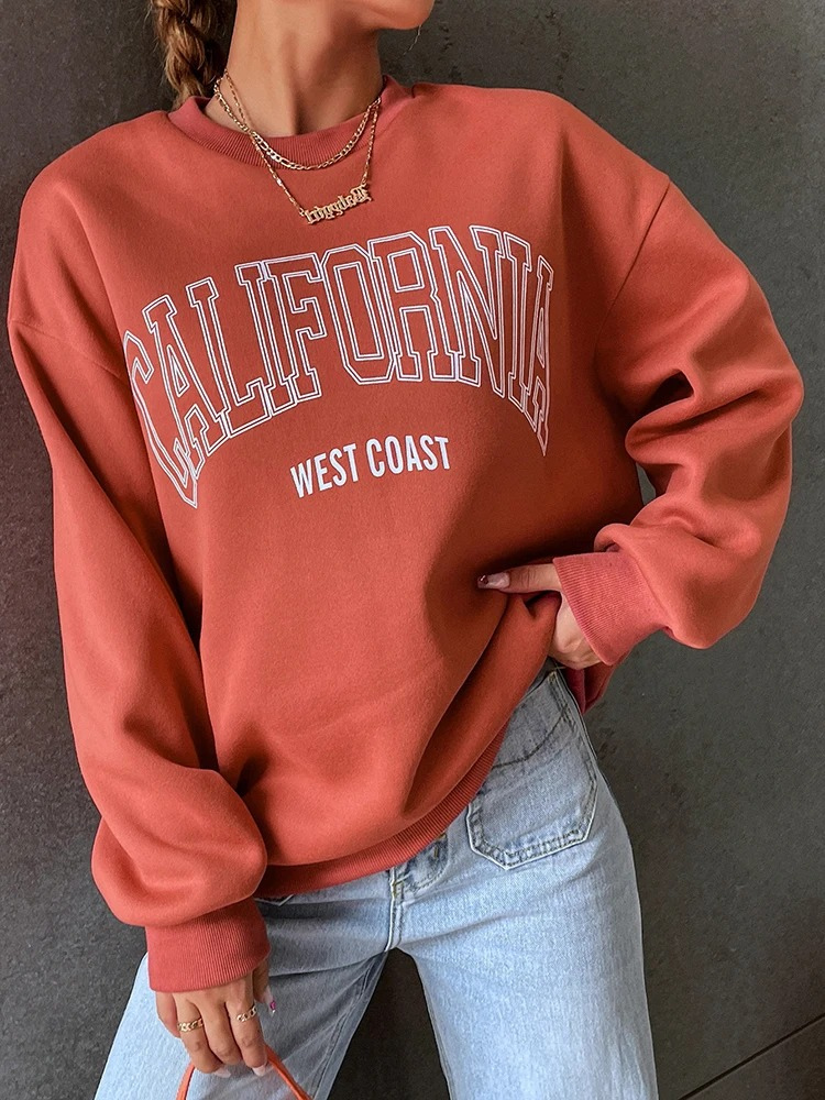 Maxine - Streetwear Herfst California West Coast Oversized Sweatshirt voor Vrouwen
