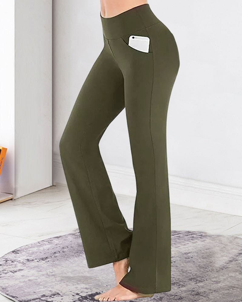 Clara - Yogabroek met uitlopende taille en een hoge taille