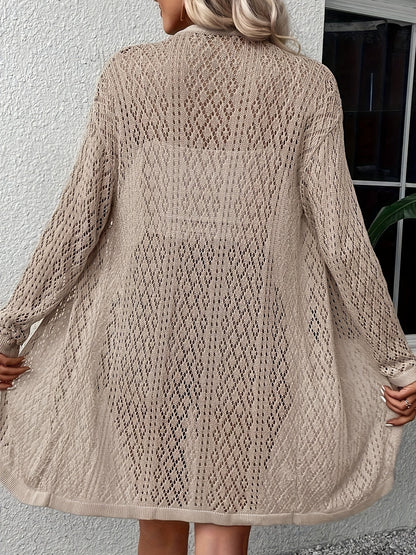 Pointelle gebreid vest - Olivia