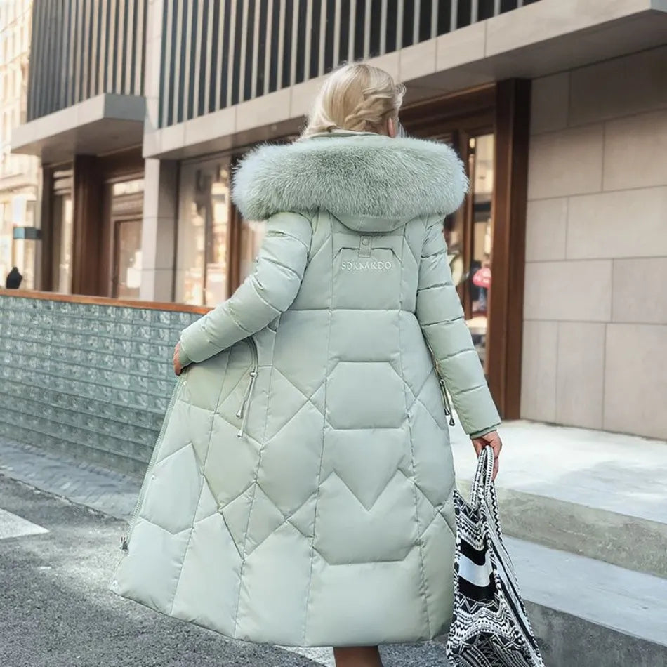 Manila - Lange Winterjas met Bontmuts