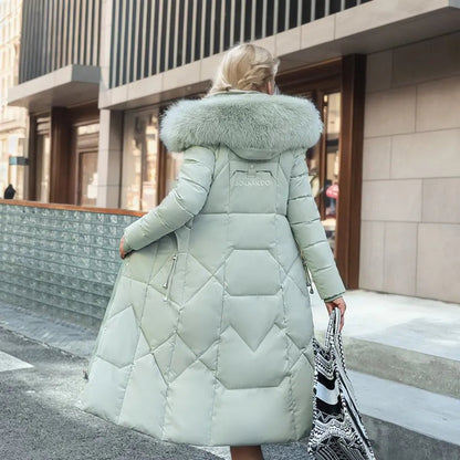 Manila - Lange Winterjas met Bontmuts