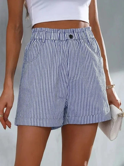 Eartha - Losse Gestreepte Korte Broek