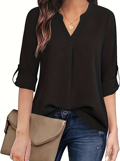 Blouse met v-hals