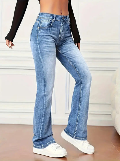 Vintage spijkerbroek met elastiek voor dames