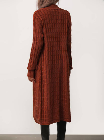 Bruine lange cardigan