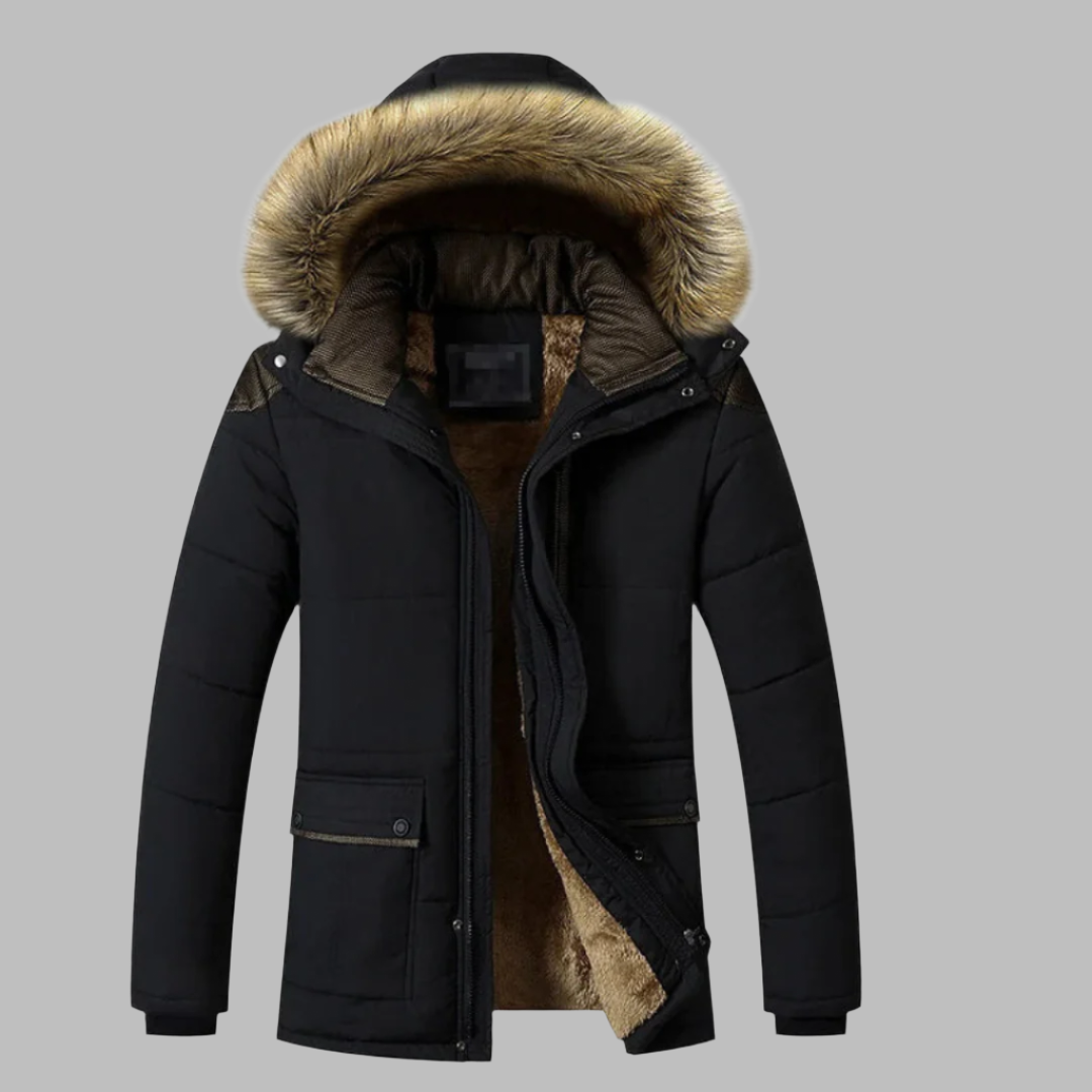 AlpineVoyage Parka | Lange Waterdichte Winterjas Heren met Bontkraag en Fleece Voering