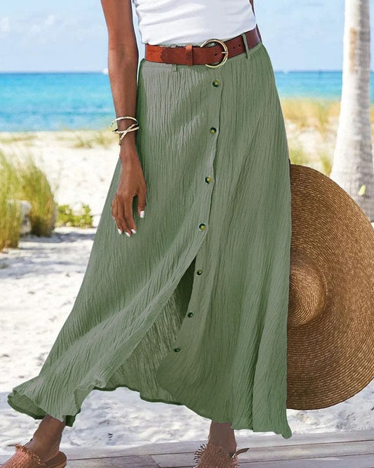 Lotte Lange rok in effen kleur