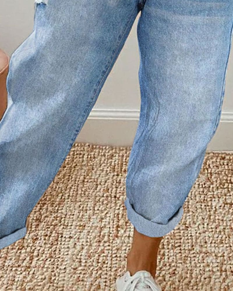 Sara | Losse jeans met zakken