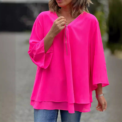 Romy | blouse met rits