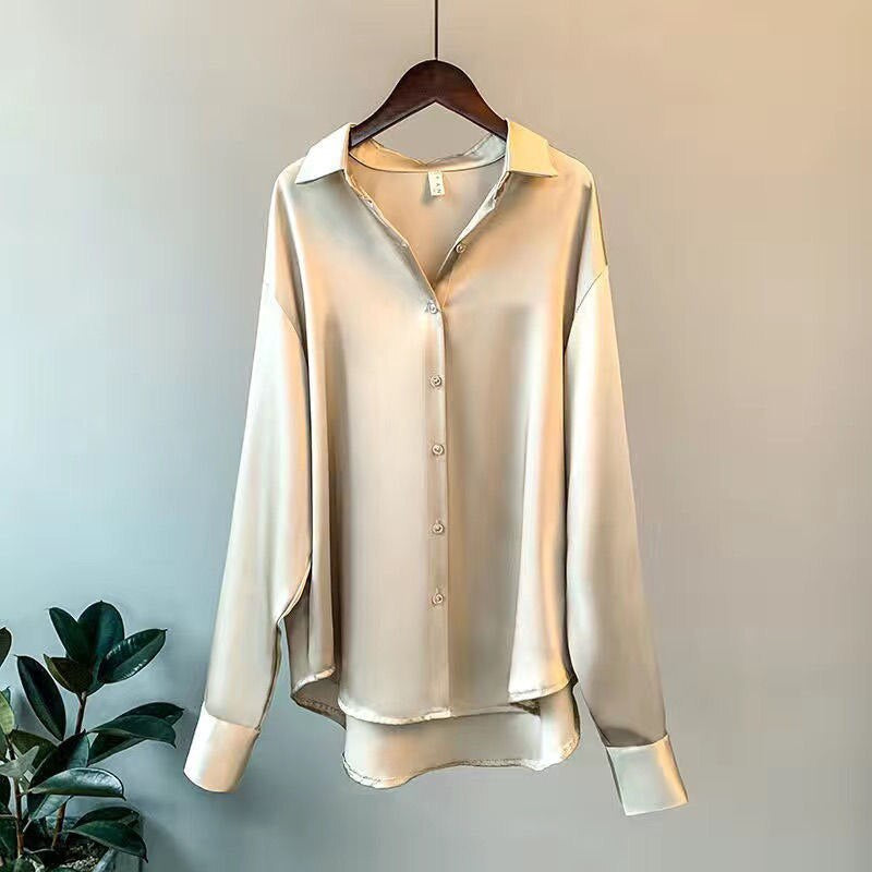 Ziza Satijnen Blouse | Comfortabel elegant overhemd voor vrouwen
