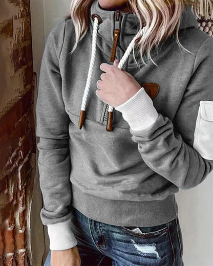 Sophie | Hoodie met halve rits