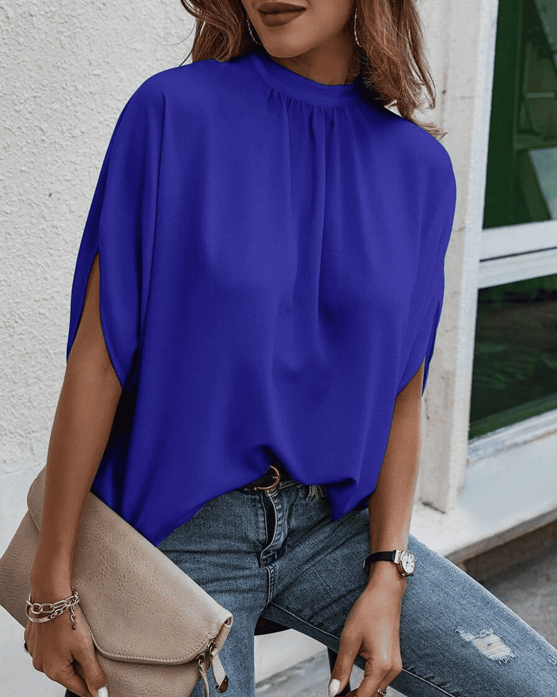 Liv | Blouse met een trendy patroon en split op de mouw
