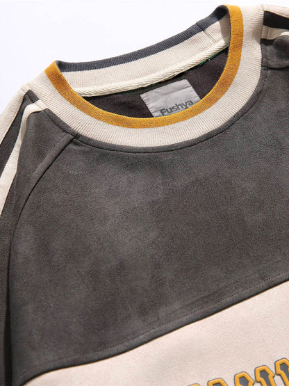 Cassandra - Drie Lijnen Gespleten Fluweel Sweatshirt