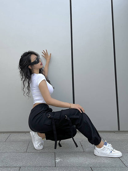 Cargo broek met industriële look