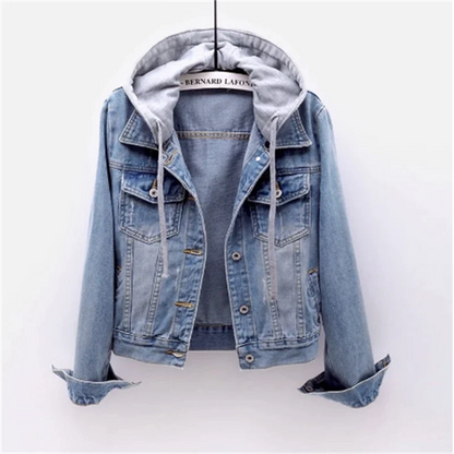 Lockie - Denim jas met capuchon