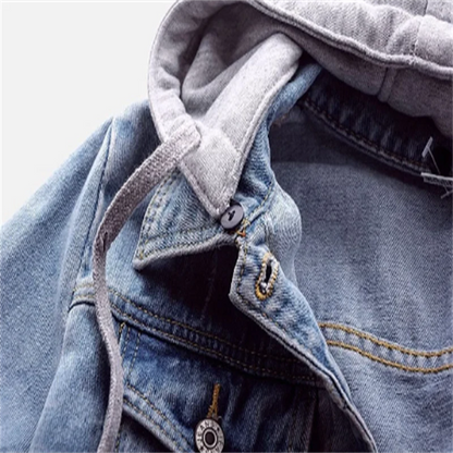 Lockie - Denim jas met capuchon