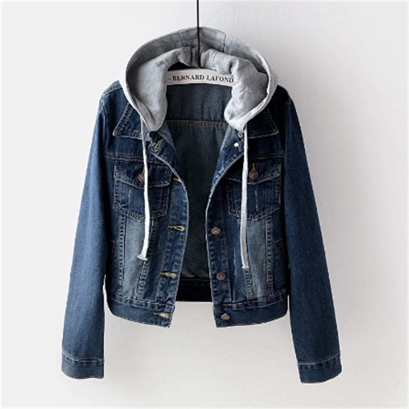 Lockie - Denim jas met capuchon