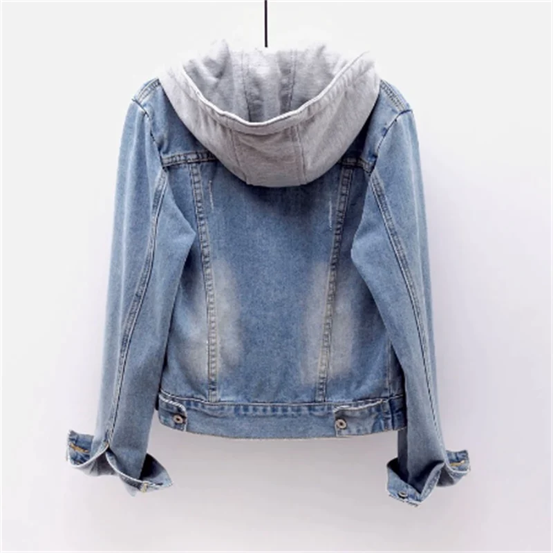 Lockie - Denim jas met capuchon