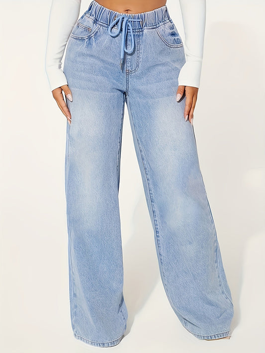 Blauwe Baggy Jeans met koord - Sophia