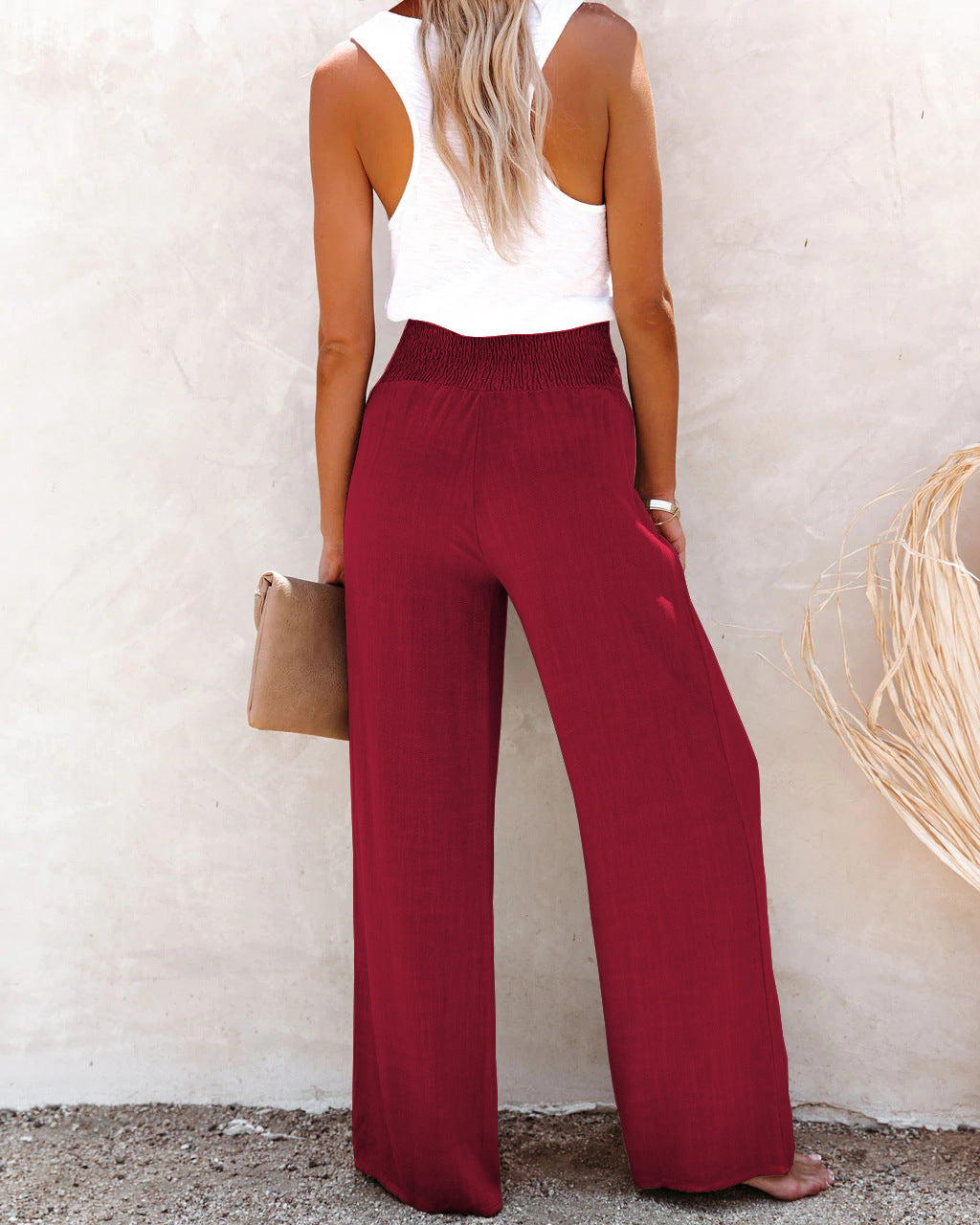 Linnen broek met hoge taille | Niki