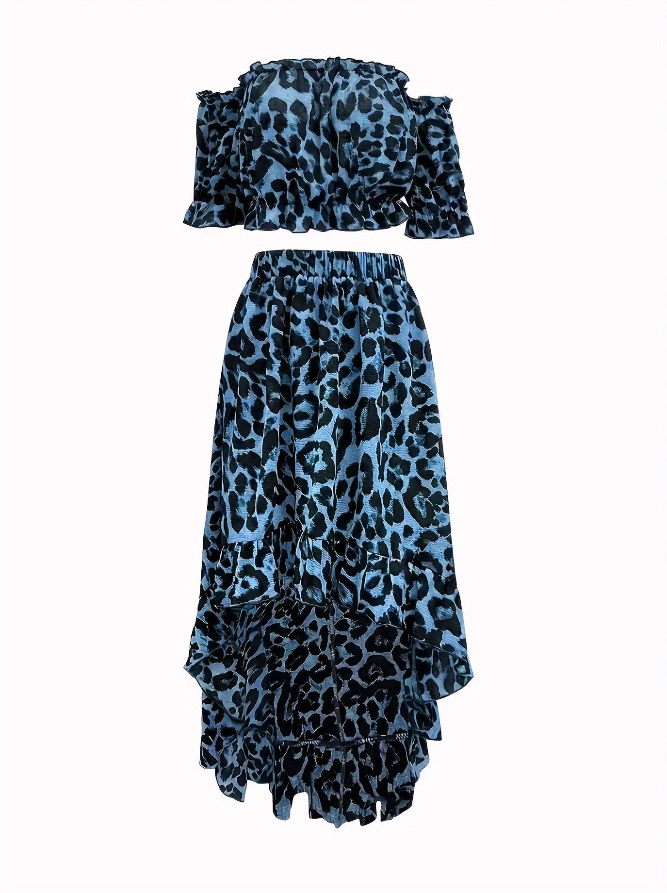 Luipaardprint elegante tweedelige set - Zoey